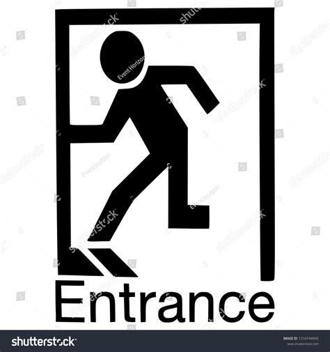 Entrance Icon Logo Symbol Sign Isolated Stock Vector Royalty Free