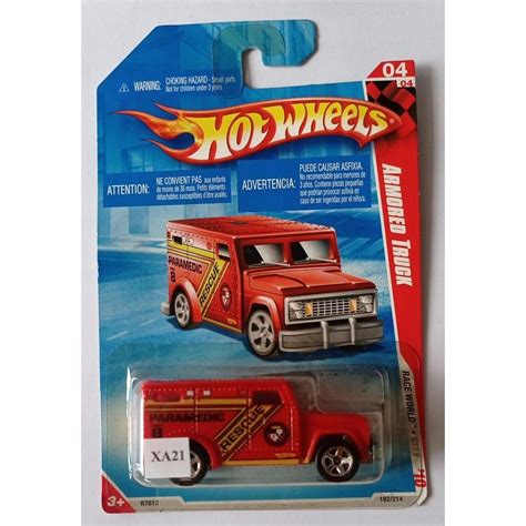 Hot Wheels Armored Truck Race World City Paramedic Rescue Red Shopee Malaysia
