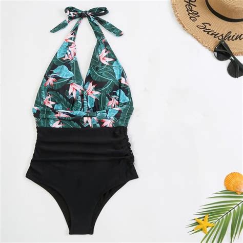 Femme Haut de Maillot de Bain 1 pièce Amincissante Slim Grande Taille Bikini Vert Cdiscount