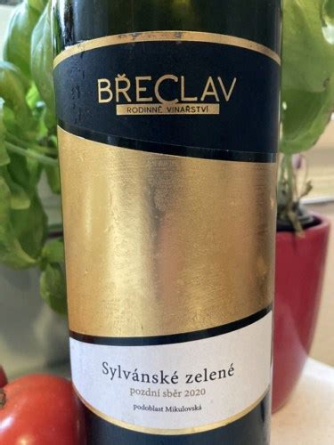 Břeclav Sylvánské Zelené Pozdní Sběr Vivino US