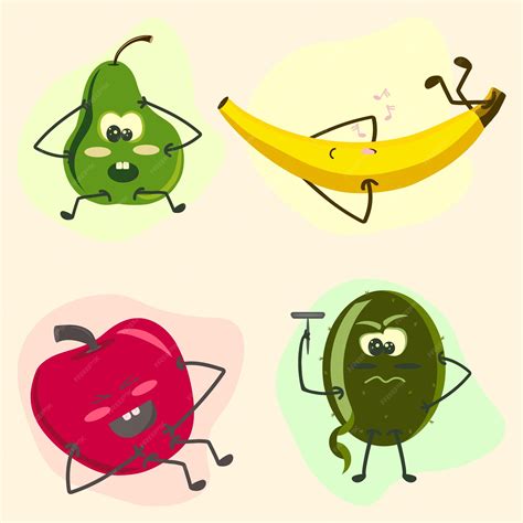 Premium Vector Fruit Set