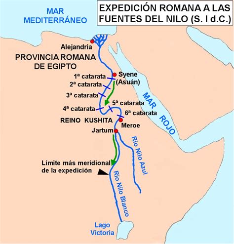 Histogeomapas Roma Y La Expedici N A Las Fuentes Del Nilo Siglo I D C