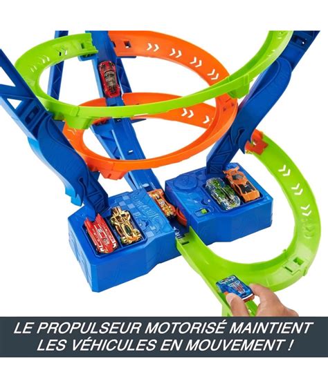 HOT WHEELS Coffret Piste Cyclone Crash HJT Grand Circuit motorisé