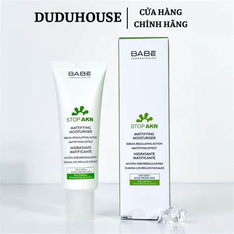 Kem Dưỡng Babe Stop AKN Mattifying Moisturiser Dưỡng Ẩm Kiềm Dầu Cho Da Dầu Mụn 50ml Duduhouse