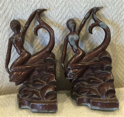 Art Deco Naked Woman Brass Bookends No 17 Memphisjoker