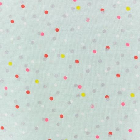 Tissu Coton Rico Design Confetti Menthe X Cm