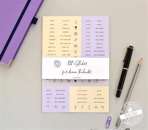 Kalender Sticker 4 Stickerbögen Mit 392 Sticker Shopfeenstaubat