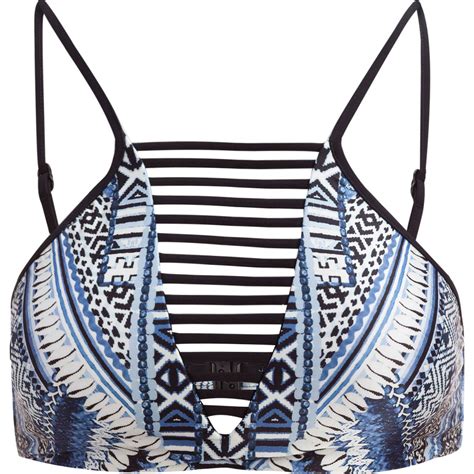 Seafolly Desert Tribe High Neck Tank Bikini Top Women S Clothing