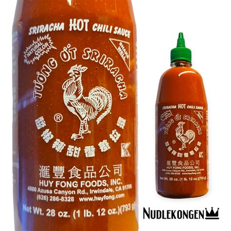 Sriracha Hot Chilli Sauce Gr Nudlekongen No