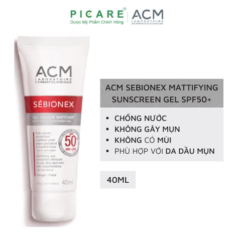 Kem Ch Ng N Ng D Nh Cho Da D U Acm Sebionex Mattifying Sunscreen Gel