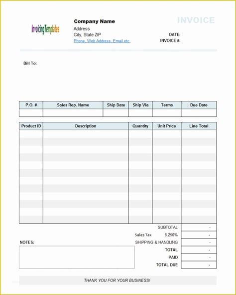 business invoice template     printable invoices