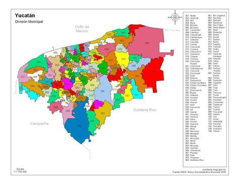 Mapa De Yucatán A Colores Con Nombres Descarga Ya