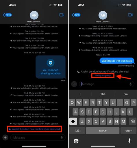 What Does Notifications Silenced Mean in Messages on iPhone | Beebom