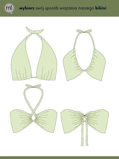 Czarny błyszczący biustonosz bikini wiązany na kilka sposobów Sklep Miss Lou