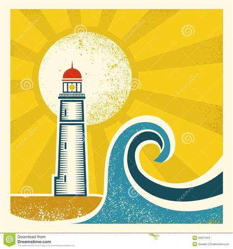 Vintage Lighthouse Poster
