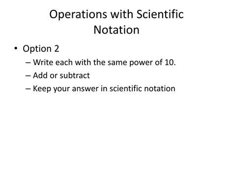 PPT - Operations with Scientific Notation PowerPoint Presentation, free ...