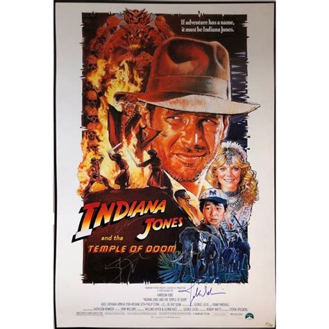 Indiana Jones Temple of Doom Signed Poster