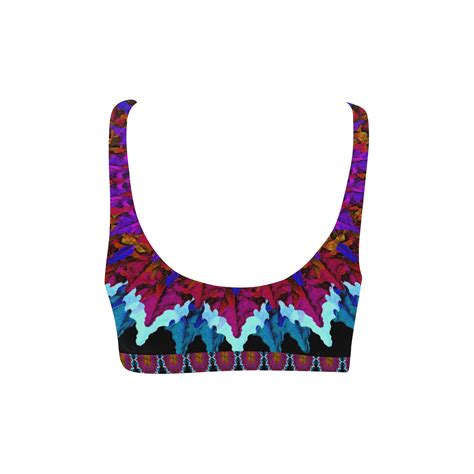 Blue Mandala Sport Bikini Top Model S Id D