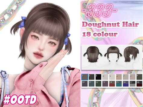 [333]doughnut Hair Acc San33 On Patreon Sims Sims Hair Sims 4