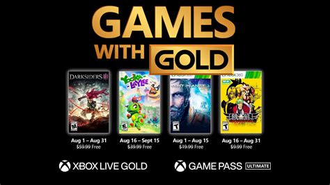 Xbox Revelados Os Jogos Do Games With Gold De Agosto De