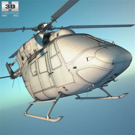 MBB Kawasaki BK 117 3D Model Aircraft On Hum3D