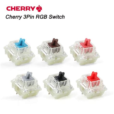 Original Cherry Silent Red Black Switch Mechanical Keyboard Clear Rgb