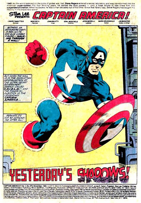 Marvel Comics Of The 1980s 1982 Anatomy Of A Splash Page Captain