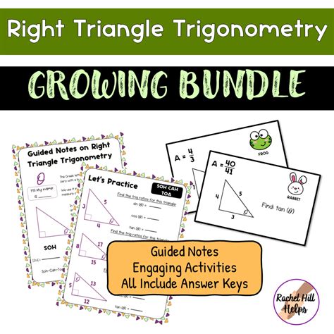 Growing Trigonometry Bundle Right Triangle Trigonometry Made By