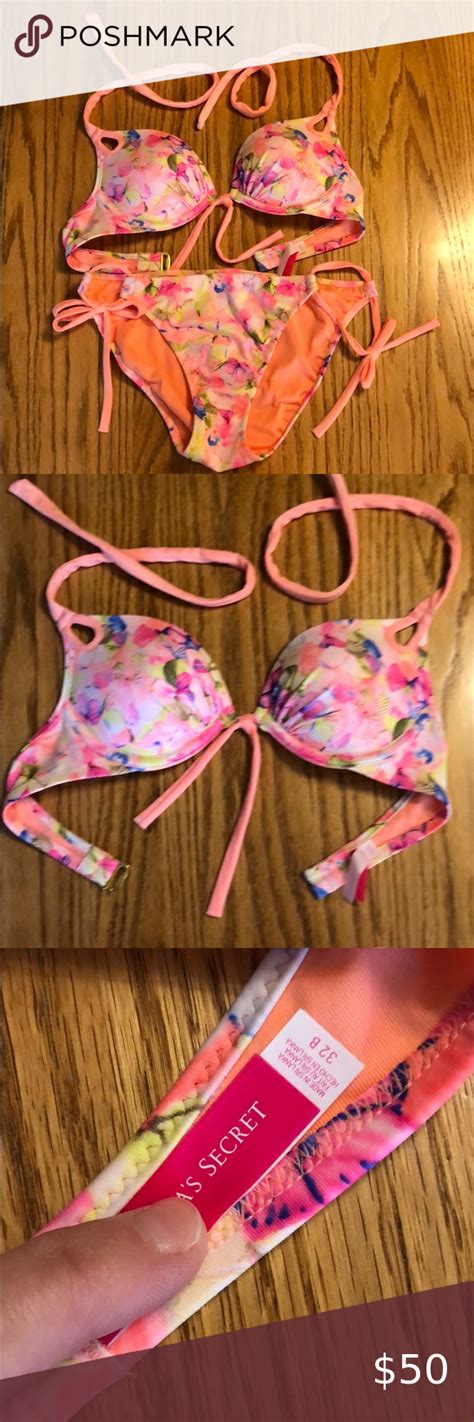 Victorias Secret Push Up Bikini Set B Small Push Up Bikini Bikinis Bikini Set