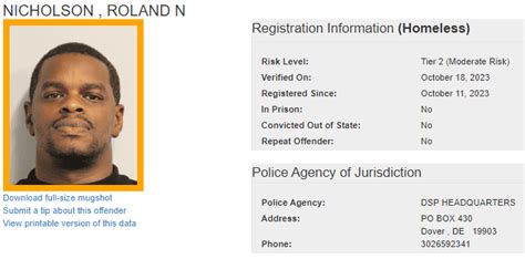 Homeless Sex Offender Notification Wgmd