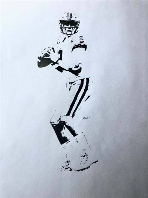 Joe Burrow Original Drawing Original Drawing Drawings Joe Burrow