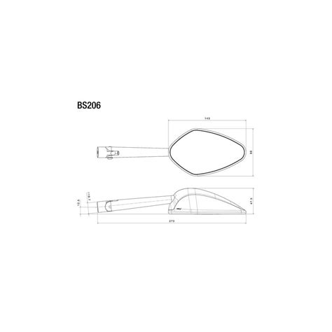 Rétroviseurs Rizoma Veloce Naked pour guidons argent