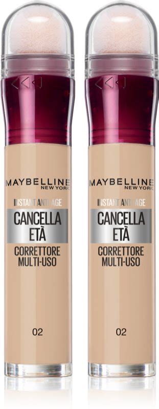 Maybelline Instant Anti Age Eraser corrector líquido con esponja aplicadora 02 Nude formato