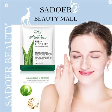 SADOER Acne Treatment Relieve Aloe Vera Facial Mask 1pc Aloe Skin Care