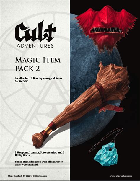 Magic Item Pack 2 For Homebrew DnD 5e By Cult Adventures