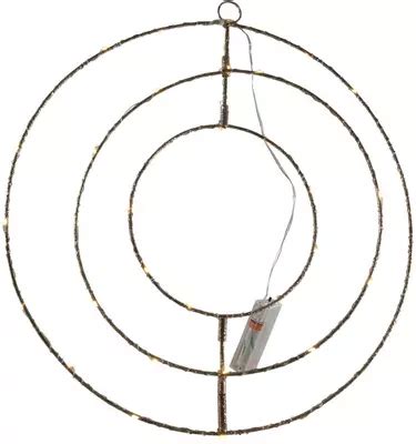 Led Kerstverlichting Cirkel Goud Lampjes Cm Met Timer Kopen