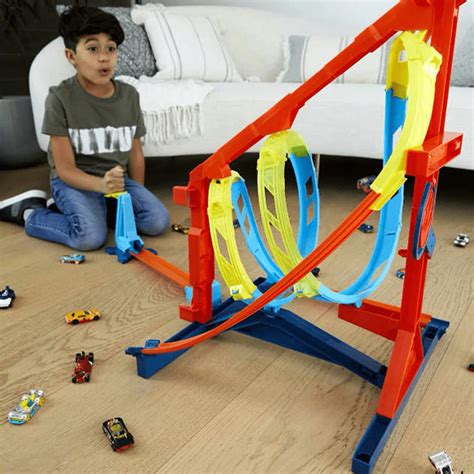 Pista Hot Wheels Track Builder Loop Giros Sem Limites Pirlimpimpim Brinquedos