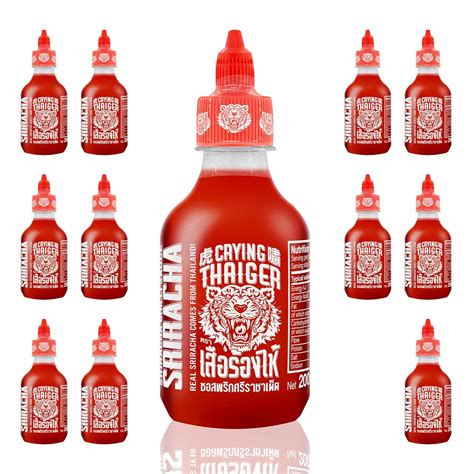 Amazon Crying Thaiger Sriracha Hot Chilli Sauce Ml Pack Of Grocery Gourmet Food