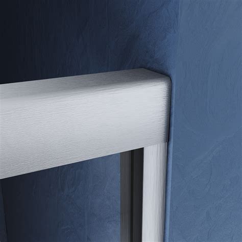 SnugglySolace 56 - 60 In. W X 57 H Sliding Door For Tub. Brushed Nickel