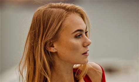 Nancy A P Women Model Blonde Profile Face Portrait Looking Away Tushy Hd Wallpaper