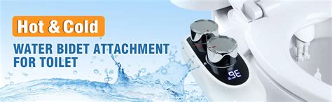 Bidet Attachment For Toilet Warm Water Temperature Display Hot Cold Water Non Electric