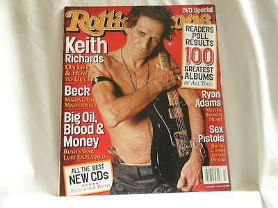 ROLLING STONE Magazine October 17 2002 KEITH RICHARDS Ryan Adams Sex