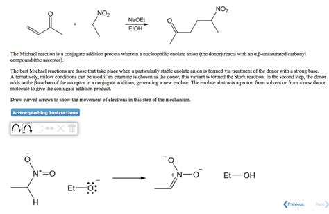 Solved Veoma NaOEt EtOH The Michael Reaction Is A Conjugate Chegg