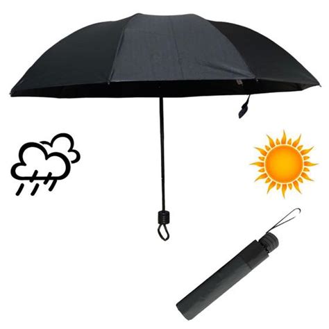 Sombrinha Para O Sol - Sombrinha Preta Blackout Proteção Solar Reforçada Compacta Resistente 2 ...