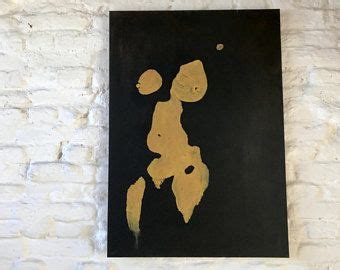 ORIGINAL Extra Large Acrylic Painting Woman Modern Black Nude Wall Art Boho Naked Female