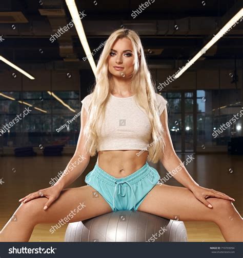 Pretty Slim Blonde Woman Long Hair Stock Photo Shutterstock