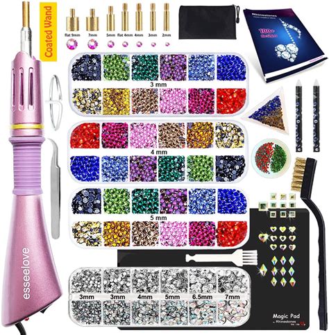 Amazon Hotfix Applicator Tool Diy Hot Fix Rhinestone Setter Hot Fixed Kit Pcs Ab