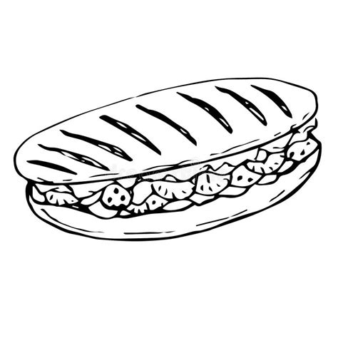 Panini Vector Illustration Hand Drawing Doodle Stock Vector