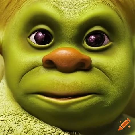 Illustration Of A Baby Troll Resembling Shrek And The Grinch On Craiyon