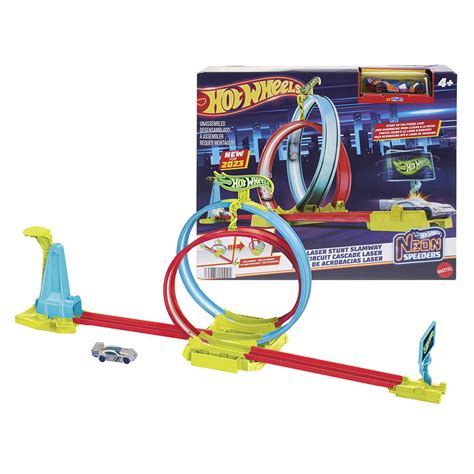 Hot Wheels 風火輪 霓虹系列雙環收納軌道組 PChome 24h購物